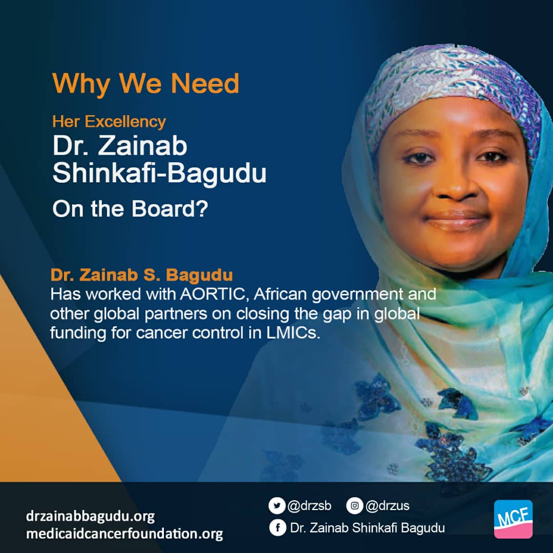 #WhyWeNeed: H.E Dr. Zainab Shinkafi-Bagudu [@DrZSB] on the @uicc Board.
#UICC #AfricanCancerCEOs #COVID19 #CancerOrgs #UHC #WorldCancerCongress