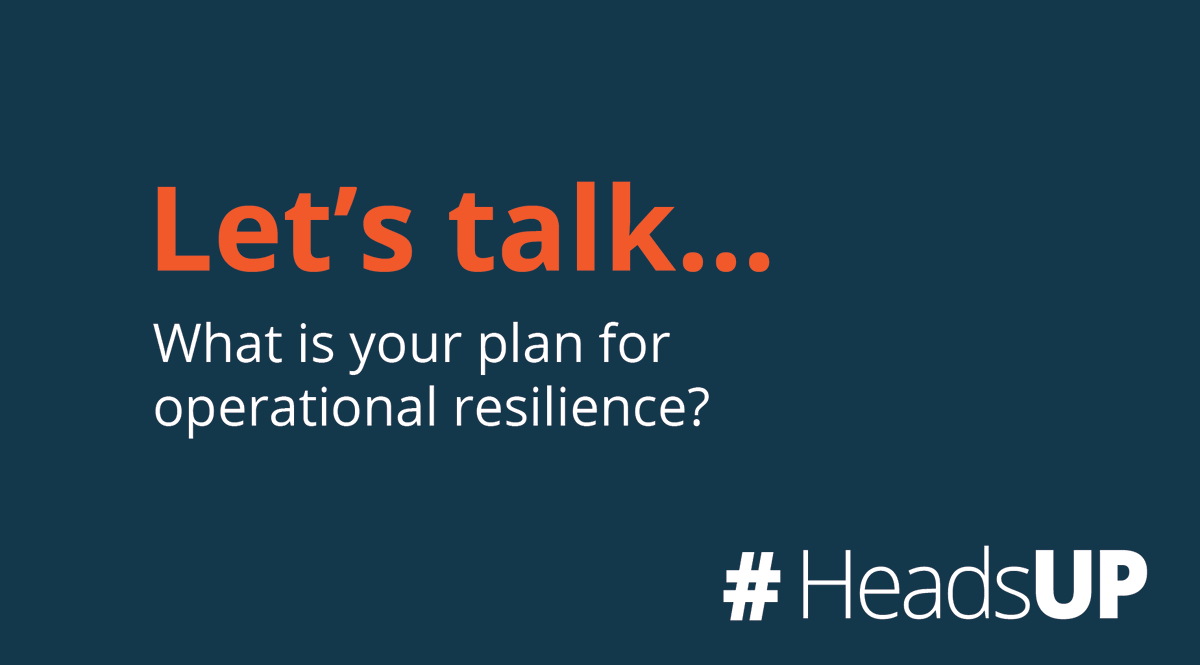 It's time for leaders to start thinking about #operationalresilience and its role in providing a business with agility for the future. There is a lot to be learned from the recent crisis - what is your strategy for the next phase? Get ahead with #HeadsUP thinking. #Proudfoot