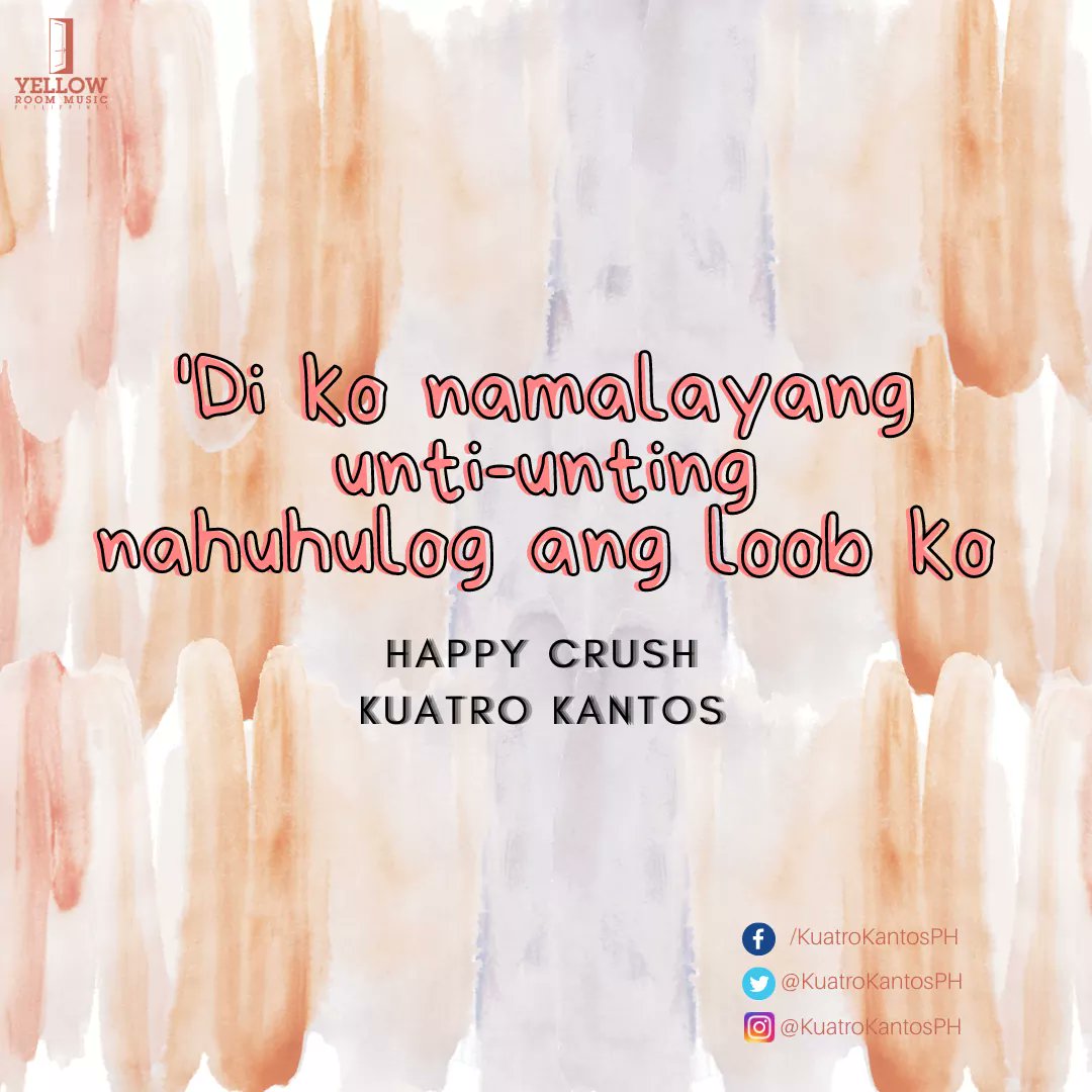 yrmusicph's tweet photo. Listen to Happy Crush by @KuatroKantosPH!
Available on Spotify.
π https://t.co/PA2cP8AY9q
#YRArtistOfTheWeek
#YellowRoomPH https://t.co/H18kMwRDh1