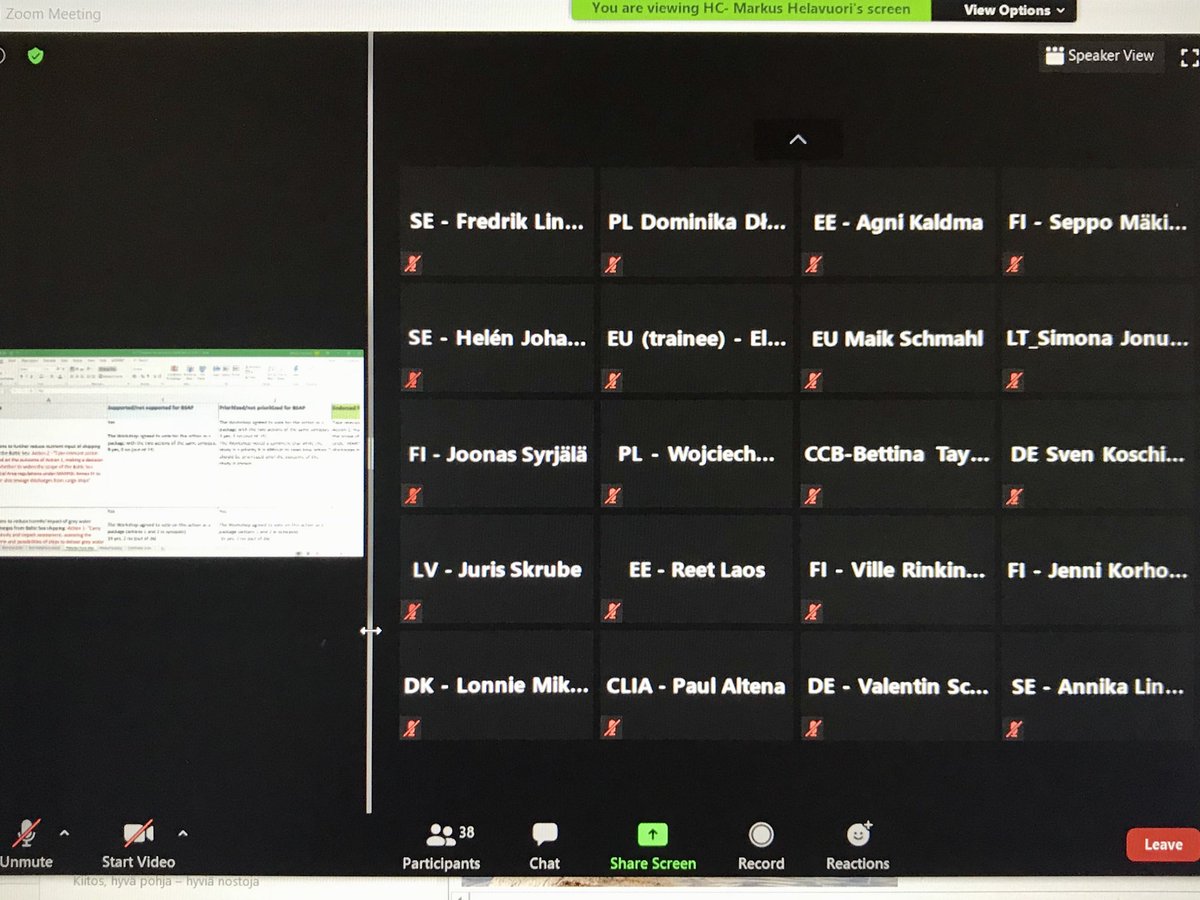 ⁦@HELCOMInfo⁩ #HELCOMMARITIME 20-2020 meeting discussing amendments to #BalticSeaActionPlan including nutrient input of shipping and grey water discharges - topics also on the agenda of ⁦@BSAG_⁩ 
#itämeri #balticsea #nutrients #greywater #shipping #merenkulku