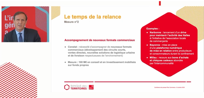 BanqueDesTerr's tweet photo. " Le temps de la #relance, c'est le temps d'accompagner les nouveaux projets qui s'adaptent à ce nouveau monde. C'est le temps du #circuitcourt et enfin c'est le temps de repenser les bâtiments via des foncières. " @oliviersichel  #AvosCôtés #PlanCommerce #PlanDeRelance https://t.co/iXFSh2CvCB