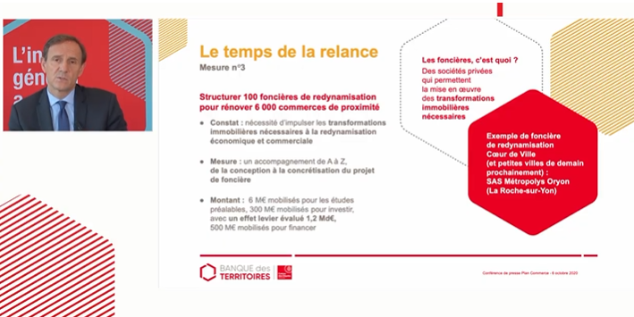 BanqueDesTerr's tweet photo. " Le temps de la #relance, c'est le temps d'accompagner les nouveaux projets qui s'adaptent à ce nouveau monde. C'est le temps du #circuitcourt et enfin c'est le temps de repenser les bâtiments via des foncières. " @oliviersichel  #AvosCôtés #PlanCommerce #PlanDeRelance https://t.co/iXFSh2CvCB