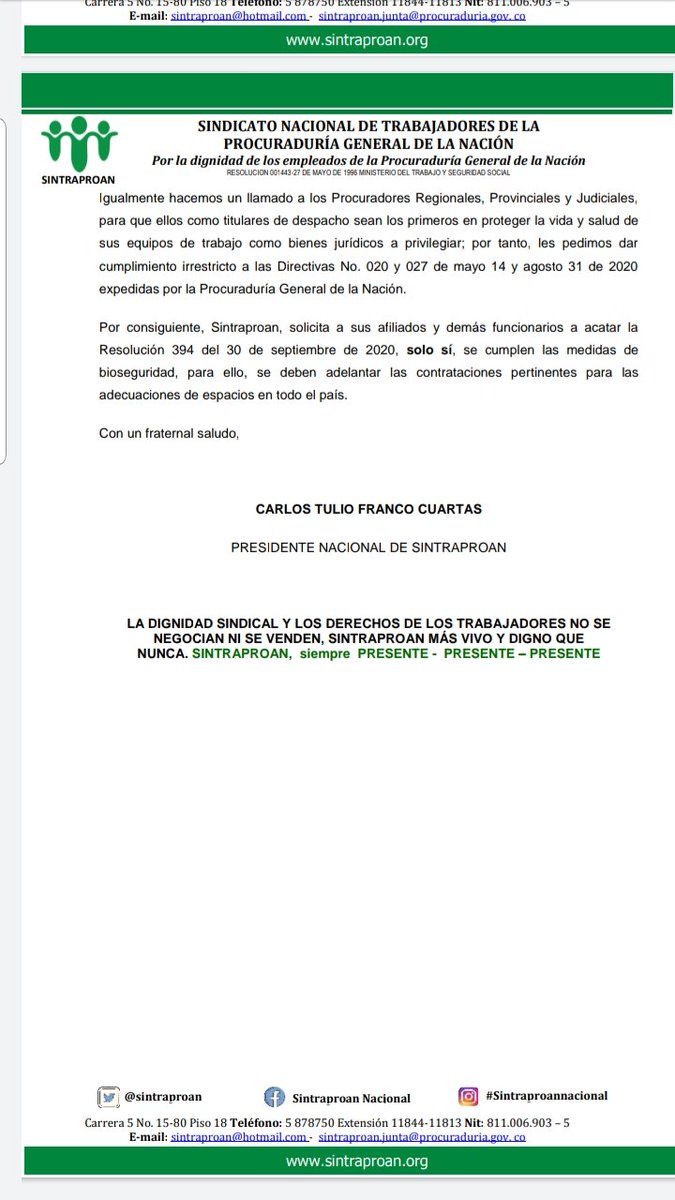 Sintraproan Nacional tweet media