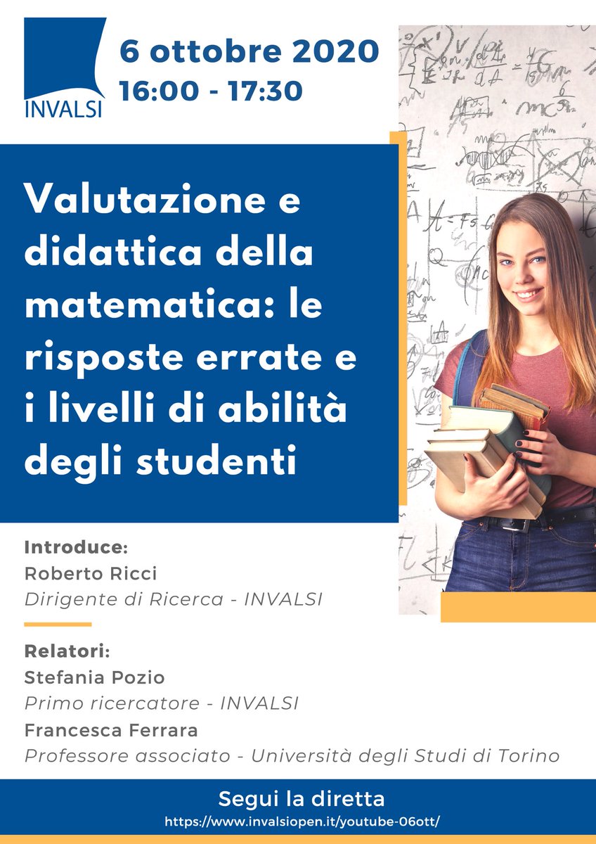 R_Ricci_INVALSI's tweet photo. Segui l’evento sul canale YouTube di #INVALSIopen. Oggi pomeriggio alle 16.00. https://t.co/RP3ZTAuCVJ