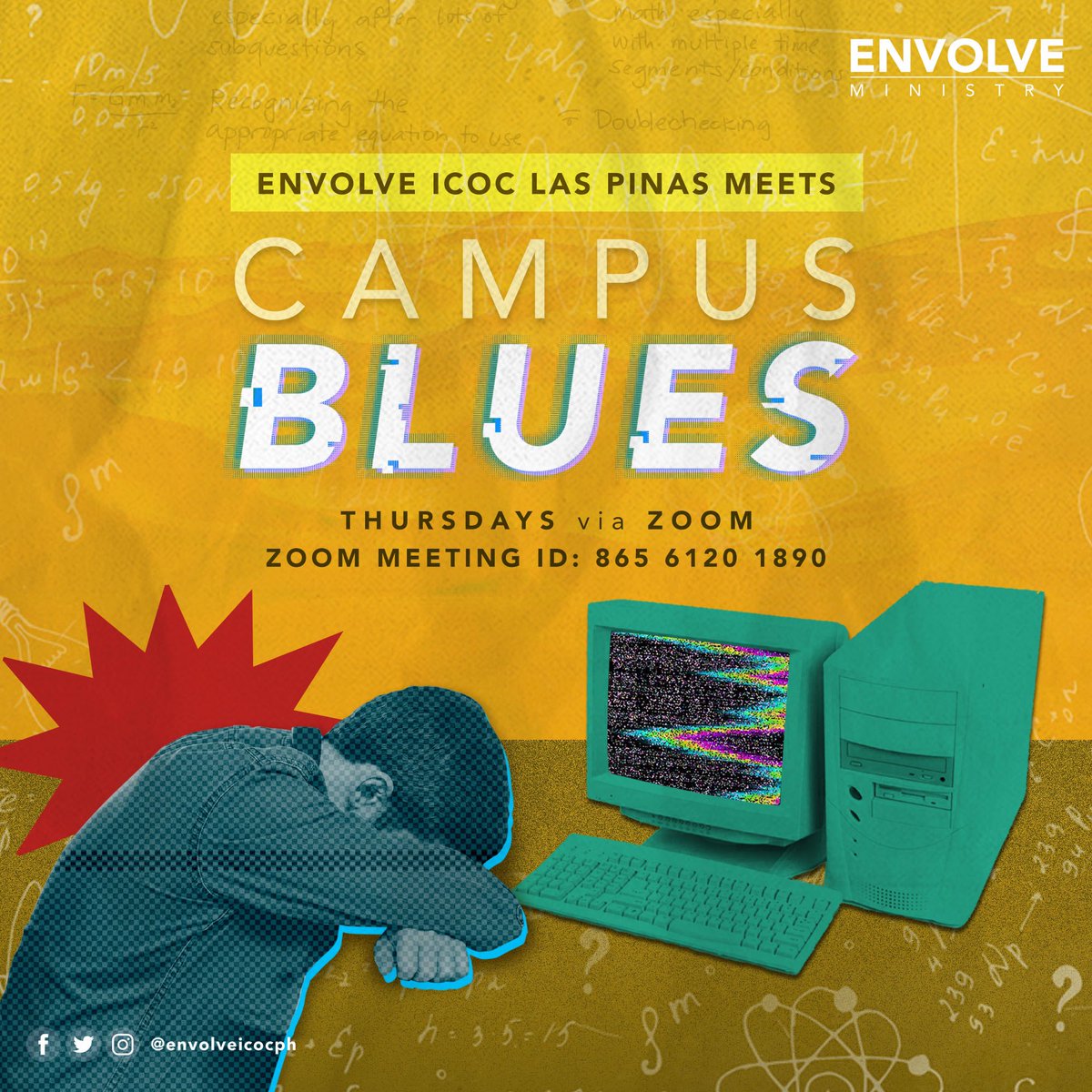 envolveicocph's tweet photo. Feeling down and tired lately? Find rest in Jesus! ππ
Learn more about staying calm in the Envolve ICOC Las PiΓ±as Meets every Thursday of the month, at 6:00 PM on Zoom.
Join them with this Meeting ID: 865 6120 1890
#ENVOLVEPH #ICOCPhilippines #ICOC #EnvolveMeets https://t.co/PGB3mpa3UG