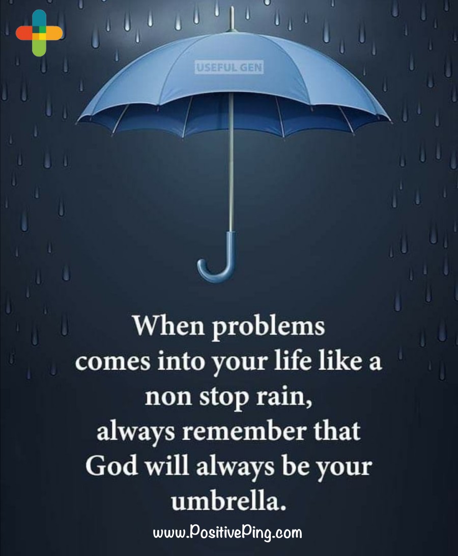 PingPositive's tweet image. When problems comes into your life...Remember God will always be your Umbrella..☺️😊🤘 #positiveping #KajalAggarwal