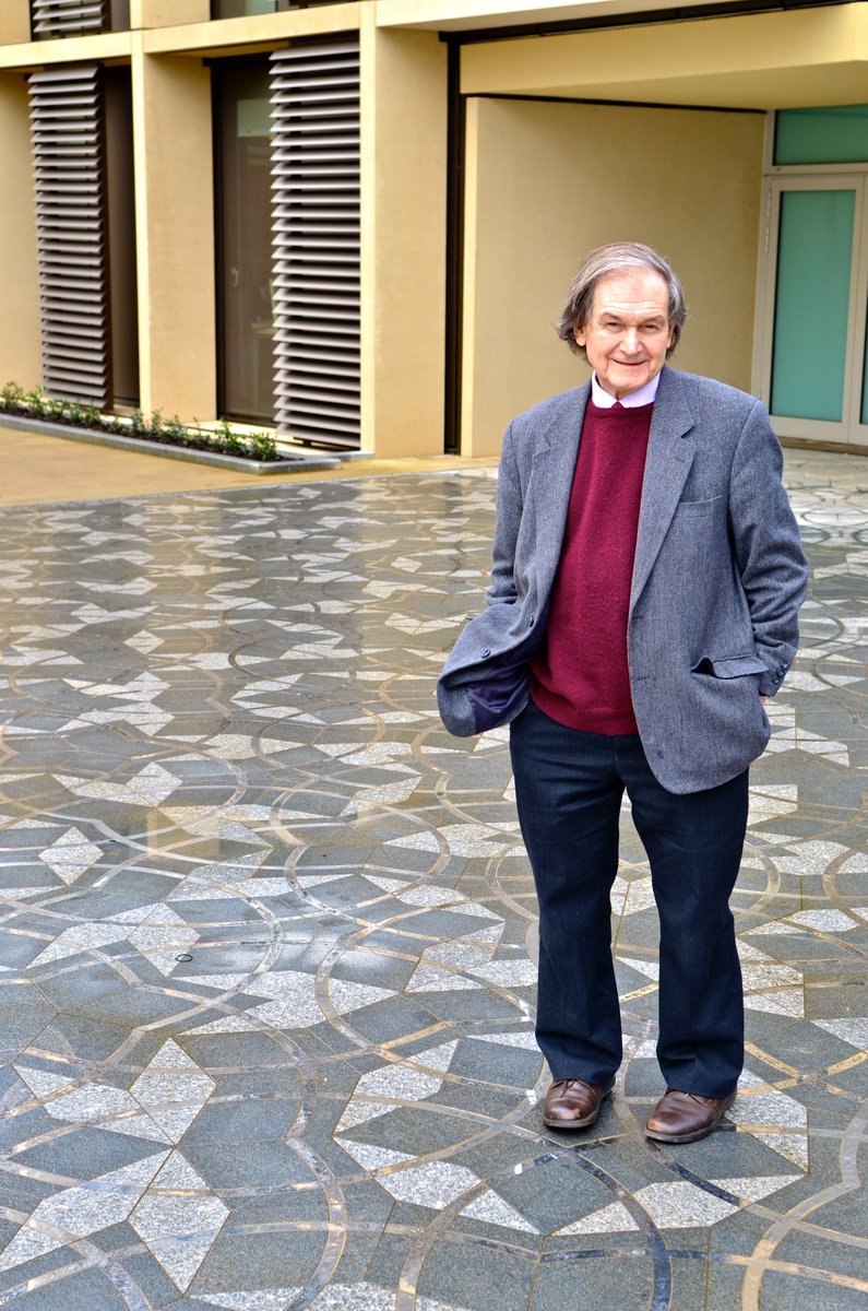 Congratulations to Roger Penrose who together with Reinhard Genzel and Andrea Ghez won the Nobel Prize in Physics for their work on black holes.

(Here Roger standing on the Penrose tiles)