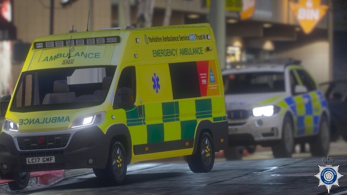 SYRPC_FSG's tweet photo. One of our armed response vehicles having a chat on last nights shift, with our colleagues at YAS! https://t.co/wrwqlYBr9B