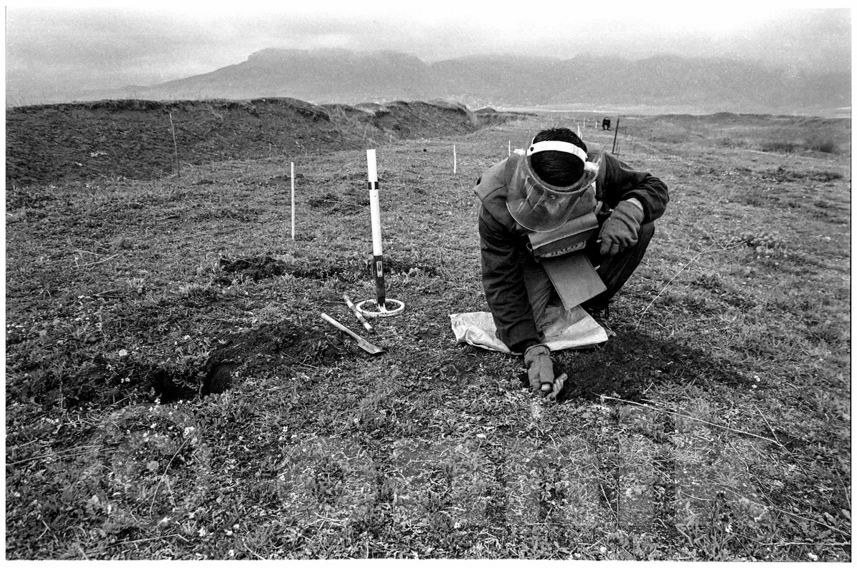 There was exchange of journalists and civil society actors between the two, but it wasn't very visible. International NGOs, however, were. Minefields were cleared and refugees and Displaced Persons were rehoused. Wasn't until later that local NGOs became more visible on Karabakh.