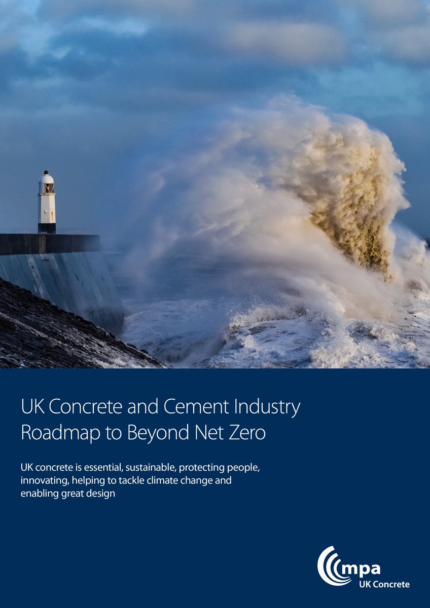 We have welcomed the publication of @MineralProduct new 'Roadmap to Beyond Net Zero' report and the UK concrete and cement industry’s commitment to deliver and go beyond net zero carbon by 2050. #beyondnetzero @thisisconcrete 👏🏼
