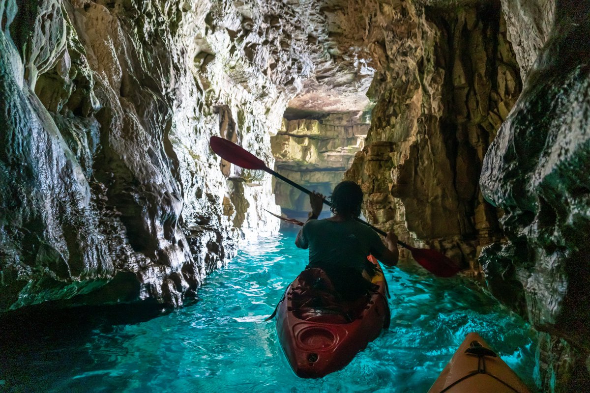 ActiveKayak's tweet image. Pula kayak tour to SeaGull Blue Cave