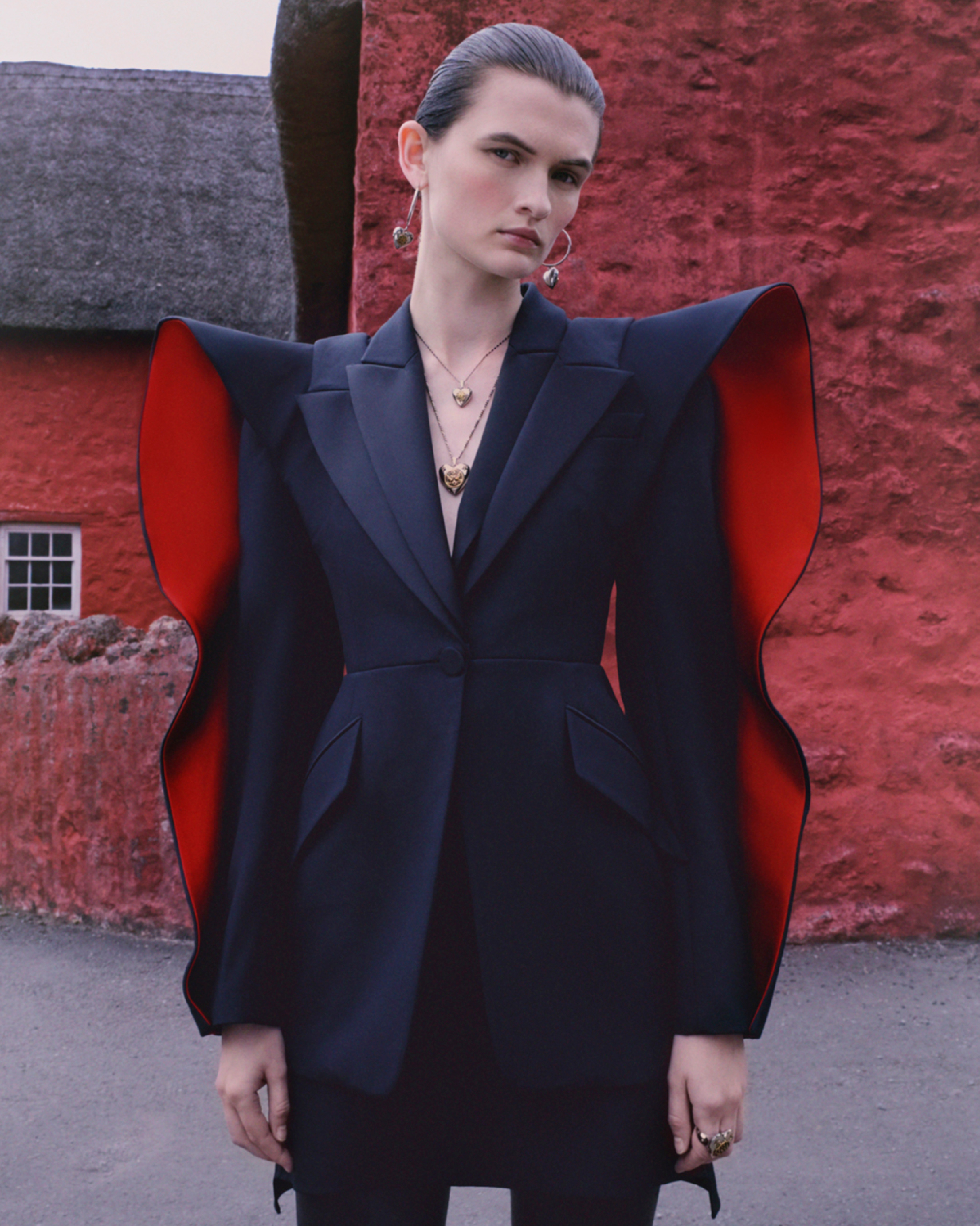 Alexander mcqueen shop red blazer