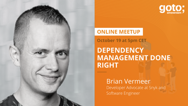 gotoacademyNL's tweet photo. Join us for the online #GOTONight with @BrianVerm "Know thy neighbours: Dependency management done right". | Oct 19 | 5pm CET
Learn how to build a proper dependency management and what are the consequences of not being on top of this!
Register here: https://t.co/sgQlrdpO7e https://t.co/3Lk8gtG8sb