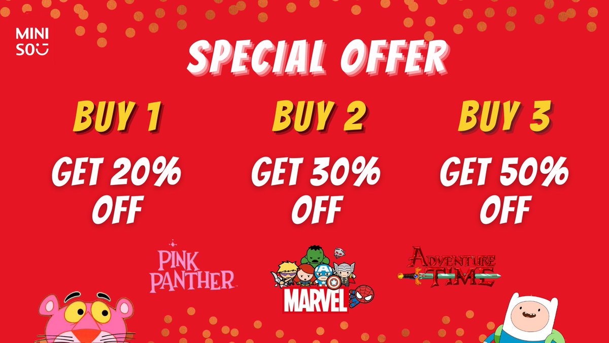 Shop shop shop 🐥🎉 October offers are live 🌟🤩
The more the better 🤪 I know shoppers can't get away with this so Rush to the nearest miniso store and Start shopping 🌟

#MinisoIndia #MinisoLife #MinisoPinkPanther #LoveLifeLoveMiniso
#Minisolove #Minisoisonline #minisoindo