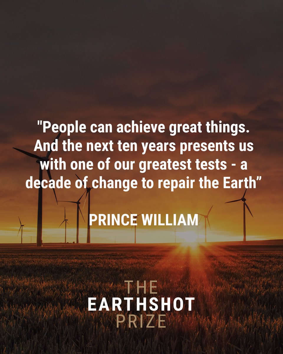 The Earthshots will be a chance to unite the world and inspire a new generation of thinkers, leaders and dreamers. 08.10.2020 #EarthshotPrize