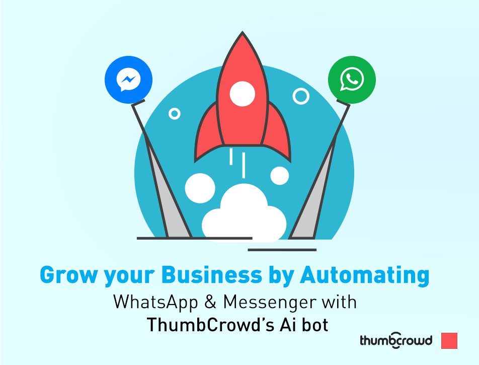 thumbcrowd's tweet photo. #ThumbCrowd makes it possible for businesses to engage more people with target messaging on #WhatsApp &amp; FB #Messenger for maximum results.
ThumbCrowd’s #chatbot can be used to: 
send alerts, generate #leads, take orders, can take bookings, can be your #helpdesk and make #Sales. https://t.co/se08cOGCQE
