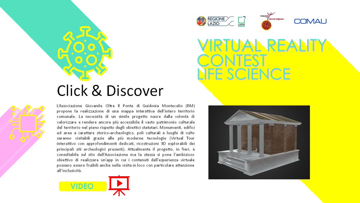 fmdigitale's tweet photo. #VirtualRealityContest #ScoutingtheFuture #contailcarattere
@BrocchieriMarco | Click & Discover
Mappa interattiva del territorio comunale per valorizzare e rendere accessibile il patrimonio culturale. Monumenti, poli culturali e luoghi di culto visitabili grazie alle tecnologie. https://t.co/ySeHoIyjSB