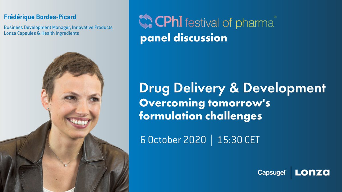 Join us at 15:30 CET today as  Frederique Bordes-Picard discusses, alongside industry peers, how innovation in formulation development will continue to be driven by efforts to improve drug bioavailability. 

ow.ly/vsNW50BJ5Nm