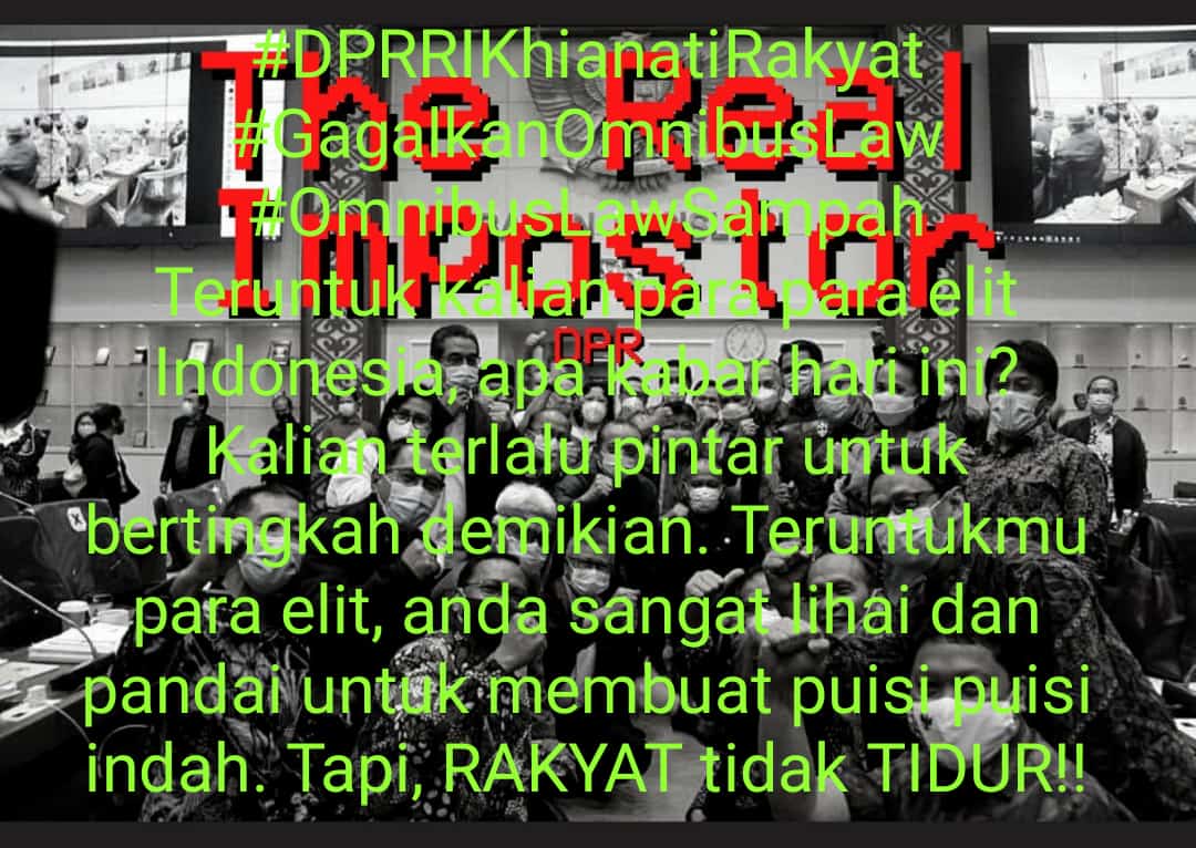 #MosiTidakPercayaJokowi #JEGALSAMPAIBATAL #DPRWAKILSIAPA #dprpenghianat #DPRRIKhianatiRakyatDPR #Demo #OmnibusLaw #CabutOmnibuslaw
