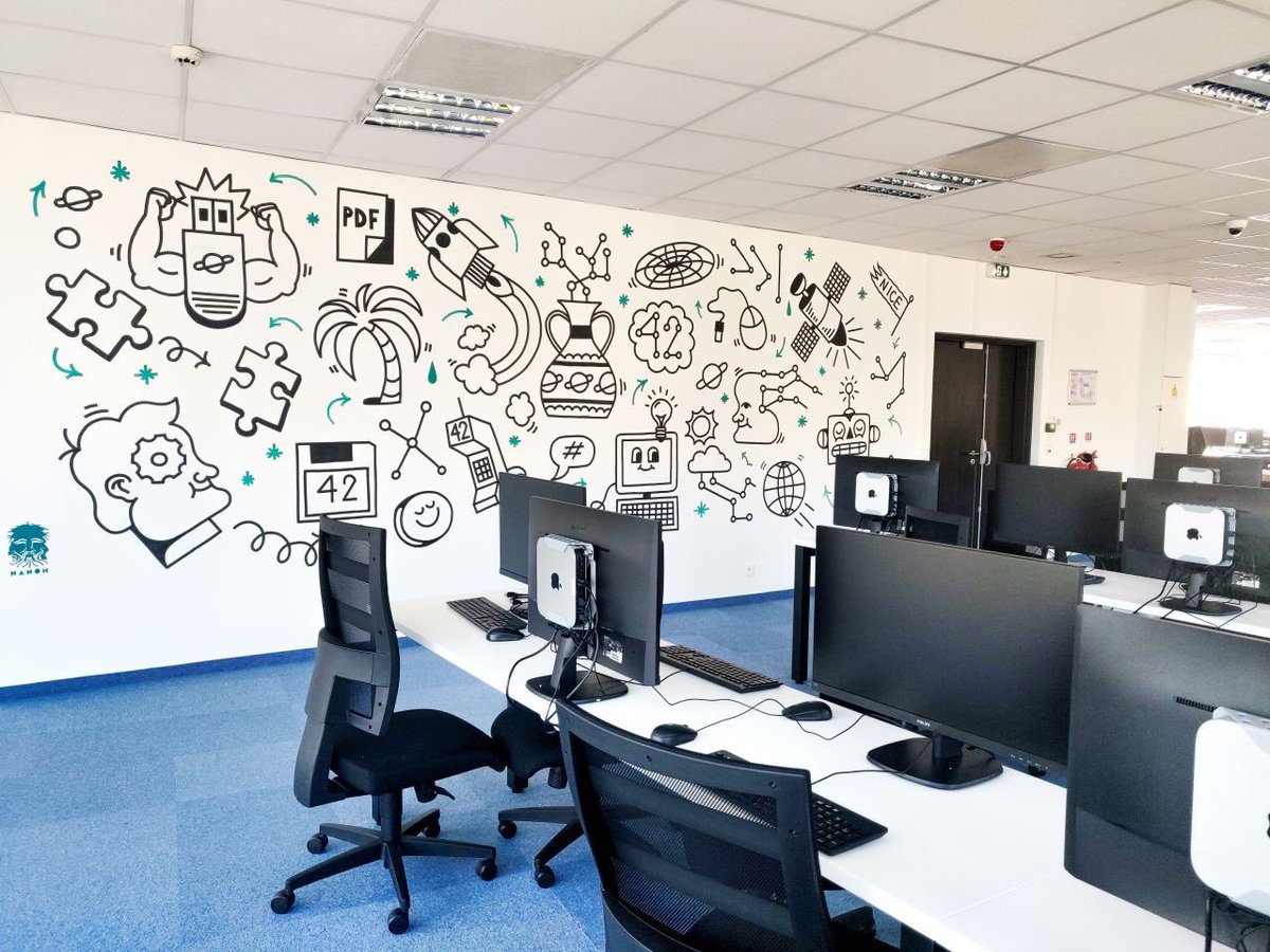42NiceSud's tweet photo. Nous remercions l’atelier Nanoh, ainsi que Boku et Rister pour leurs créativités et leurs talents!🤩
#ateliernanoh #ecole42 #42nice #boku #rister #illustrations https://t.co/flk34dxPxc