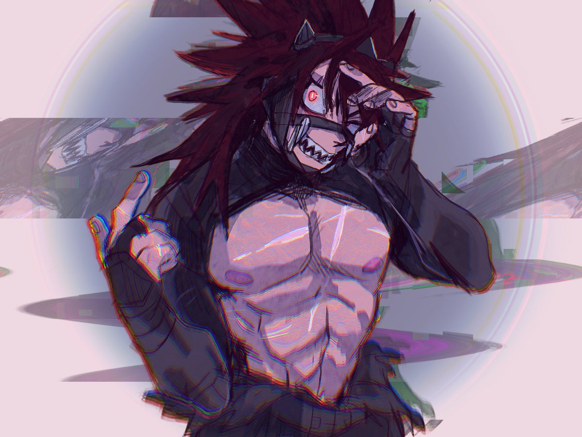 Trying to draw villain Kirishima.... 