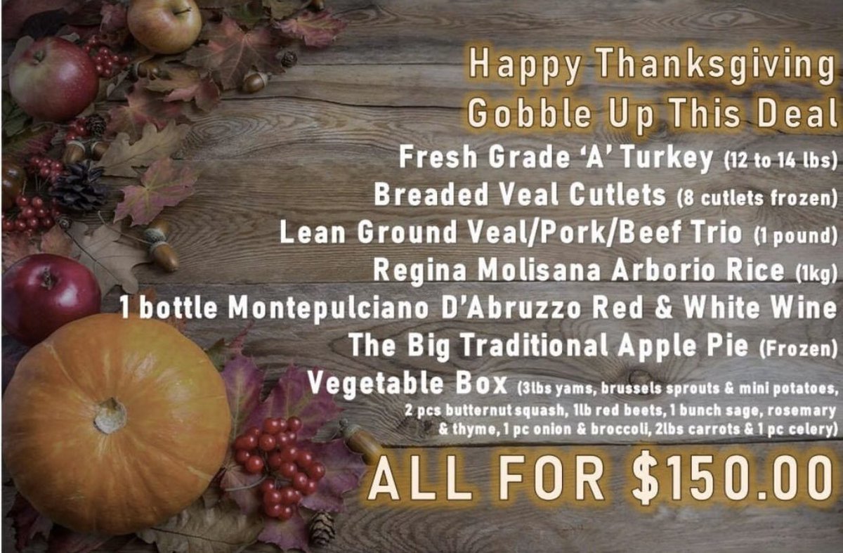Don’t miss out on this Thanksgiving Deal! #turkey #thanksgiving #dinner #meat #meatlover #foodies #foodcoma #foodtoronto #butcher #homedelivery #curbsidepickup #onlineshop #open7daysaweek #thesix #toronto #vaughan #globemeatsmarket @acesproduce <a href="/gvestate/">Golden Valley Estate</a>