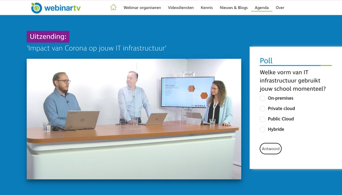On-demand webinar beschikbaar!

Vorige week vertelde onze experts over de impact van Corona op de IT-infrastructuren van scholen en gaven ze daarbij 5 tips voor het nieuwe schooljaar. Wil jij dit webinar terugzien? Bekijk dan de on-demand versie via hubs.ly/H0x9q6P0