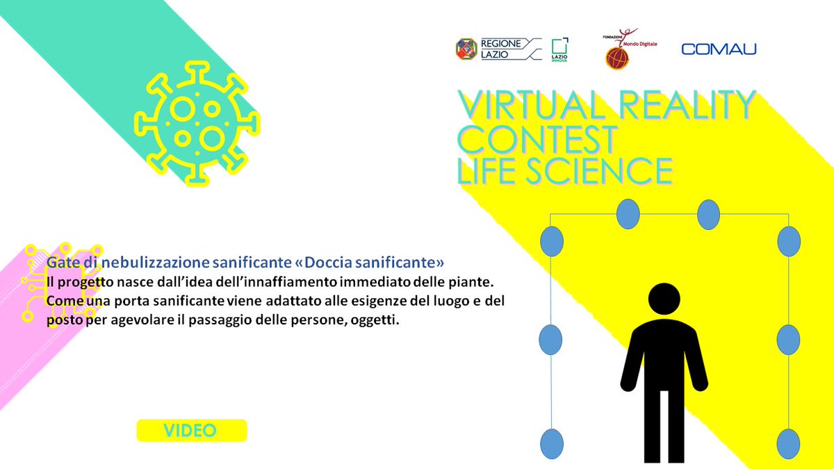 fmdigitale's tweet photo. #VirtualRealityContest #LifeScience #ScoutingtheFuture
Tecnologie in emergenza
#contailcarattere
Atessa Duman | Gate di nebulizzazione sanificante
Sistema che permette la sanificazione di indumenti delle persone in entrata e uscita da un qualsiasi ambiente in modo istantaneo. https://t.co/D4Hv9nBjm0