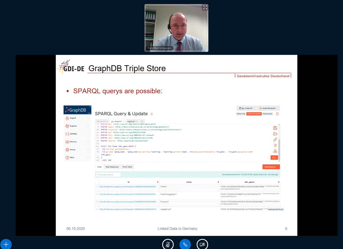 dbpedia's tweet photo. We sneeked into #session1 at the #KGinAction event. Falk Würriehausen talks about #LinkedData in #Germany. @BKG_Bund also uses the #DBpediaDatasets. #DBpediaDatabus #GeoData #KGiA #releases https://t.co/wY8nRavr5O