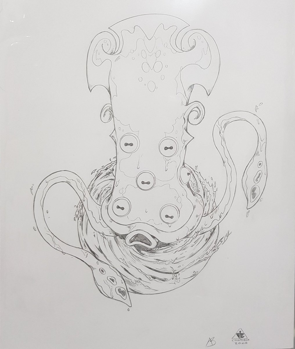 FishBean1's tweet photo. DAY 6 #ShadowLinktober is Octorok so here I have the best boy, Big Octooooooo 🦑🦑🦑 https://t.co/WFaRRyLvOO