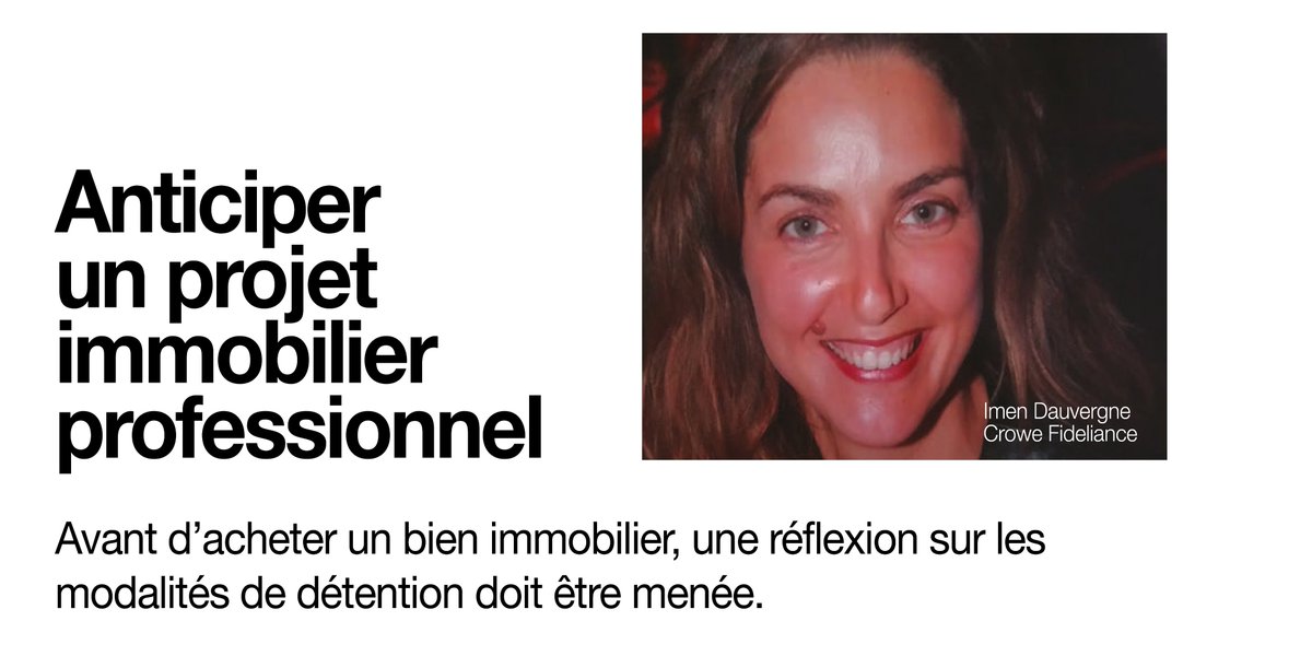 #LeSaviezVous ?
Vous avez un projet #immobilier ? Vous hésitez entre une acquisition directement par votre entreprise ou la création d’une SCI ? Découvrez les conseils de notre experte dans le numéro Connexions#19 !
👉 https://t.co/E8UWwoSi4I
#WeAreCrowe https://t.co/eAdMw8GO7J