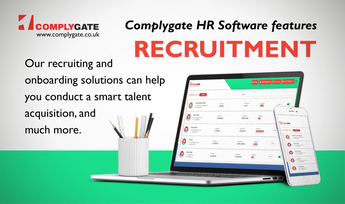 Complygate1's tweet photo. #Employees are the people behind any #company. This is why having an optimised #hiringExperience is crucial.
#Complygate’s #HRSoftware provides #ukbusinesses with #profileScoring, #interviewScheduling and an exceptional #onboardingExperience.
---
https://t.co/teb61xWS7C https://t.co/rvKVIyNI4T