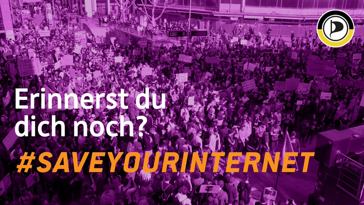 Heute ist #ThrowbackThursday. Erinnerst du dich noch an unsere #SaveYourInternet-Demos im letzten Jahr?