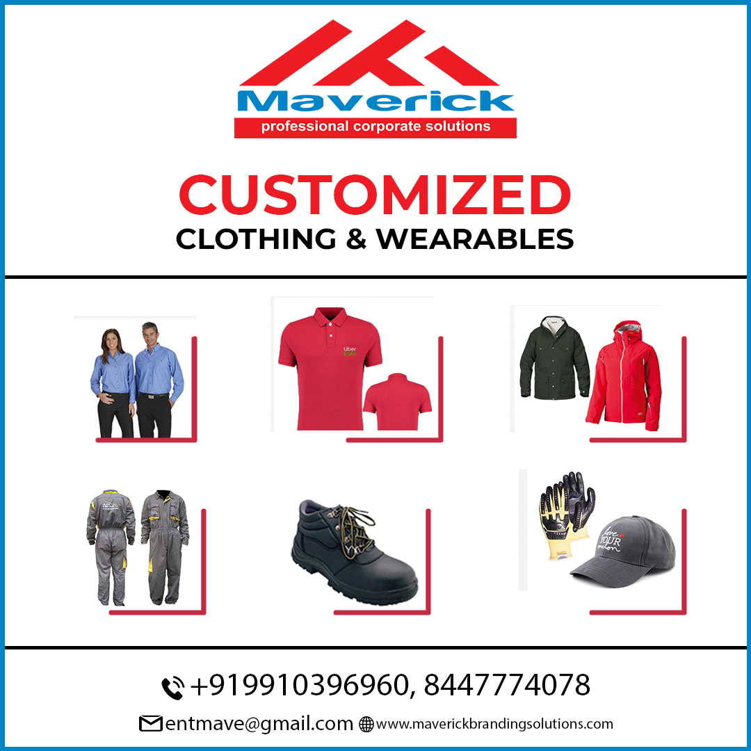 Customized Clothing & Wearables.

#MaverickEnterprises #Brand #Branding #Business #BrandingSolution #BrandImage #Clothing #Wearables