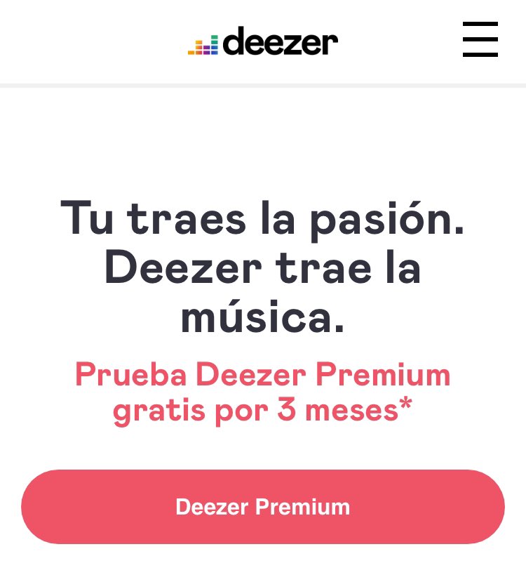 CodigosPromoci2's tweet photo. Deezer Premium o Family gratis por 3 meses* https://t.co/h2LGk7TXZu https://t.co/DACLaNBK8O