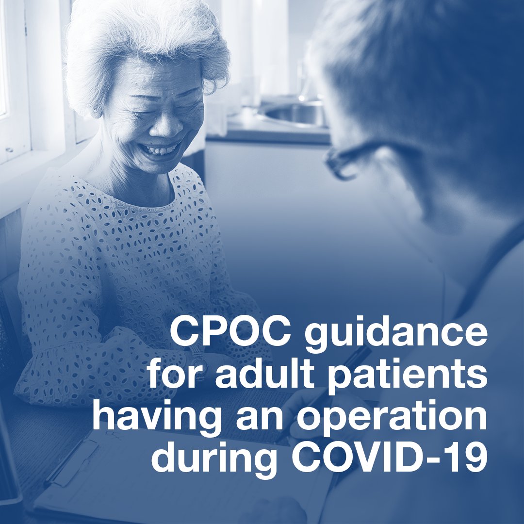 The Centre for Perioperative Care (CPOC) has produced a series of Frequently Asked Questions to address some of the concerns people may have about going to hospital during the pandemic and to offer advice on how they can best prepare for an operation:
cpoc.org.uk/patients/guida…