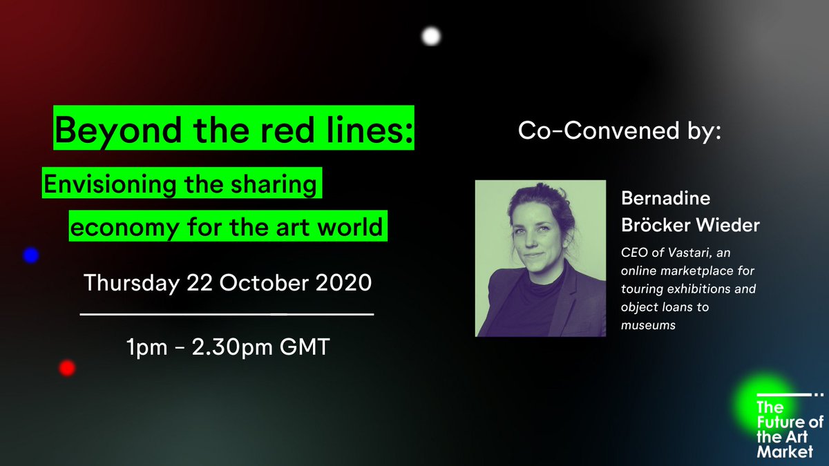 CreativeUtdUK's tweet image. Have you met our #SharedInfrastructure Co-Convener?

@bjkbrocker is the CEO of @Vastari_, an online marketplace for touring exhibitions and object loans to museums. Through her work, she has been an advocate for technology in the art world.

#FOTAMUK