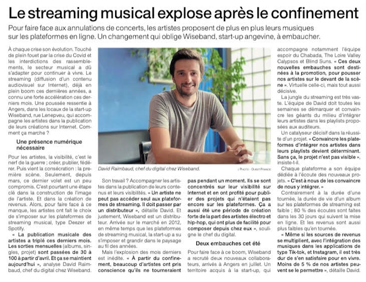 We_Forge's tweet photo. 🚀 "Alors que les multinationales licencient, les start-up locales embauchent." 

Extraits du dossier du lundi 5 octobre @OuestFrance49 avec @girardea et @jcrongere fondateurs de @_crossdata, @ArnaudDrazek de Codekraft et @Draimbaud de @WiseBand 

#Banzaiii #Forgeron #Angers https://t.co/H97C3cFmKH