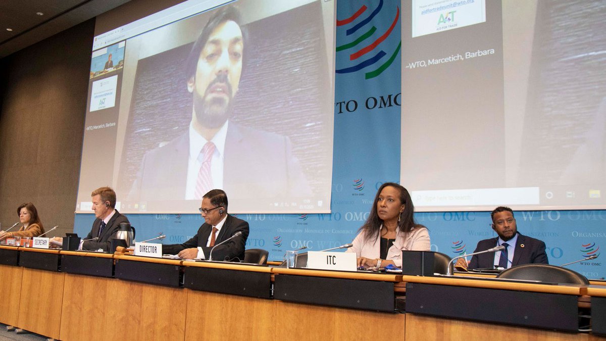 MohammadHaqjo's tweet photo. Had the pleasure to chair theCommittee on Trade &amp; Development's 50th Session on Aid4Trade.The mtg was attended by newly appointed Executive Director of ITC @CokeHamilton , who addressed the membership regarding ITC's activities in a global context marked by the ongoing pandemic. https://t.co/YwevPJlolx