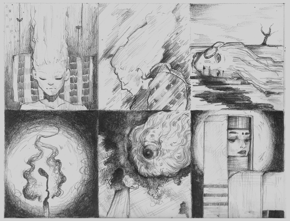 here's some thumbnail sketches from class #artph 