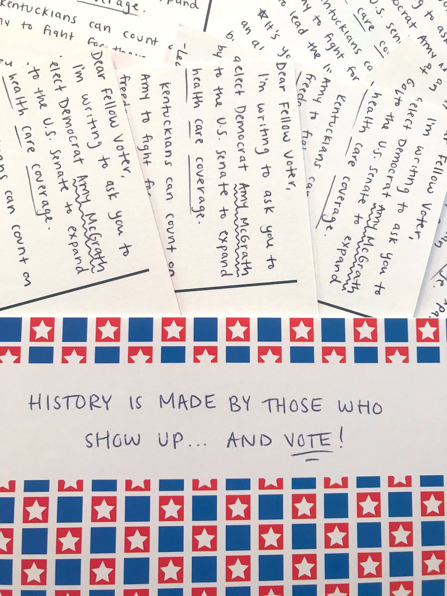 Leah Fagen (@leahfagen) on Twitter photo Looking for an easy, at-home way to support our democracy AND <a href="/USPS/">U.S. Postal Service</a>? Write #PostcardsToVoters! My first postcards are in support of <a href="/AmyMcGrathKY/">Amy McGrath</a>. #VOTE Looking for an easy, at-home way to support our democracy AND <a href="/USPS/">U.S. Postal Service</a>? Write #PostcardsToVoters! My first postcards are in support of <a href="/AmyMcGrathKY/">Amy McGrath</a>. #VOTE