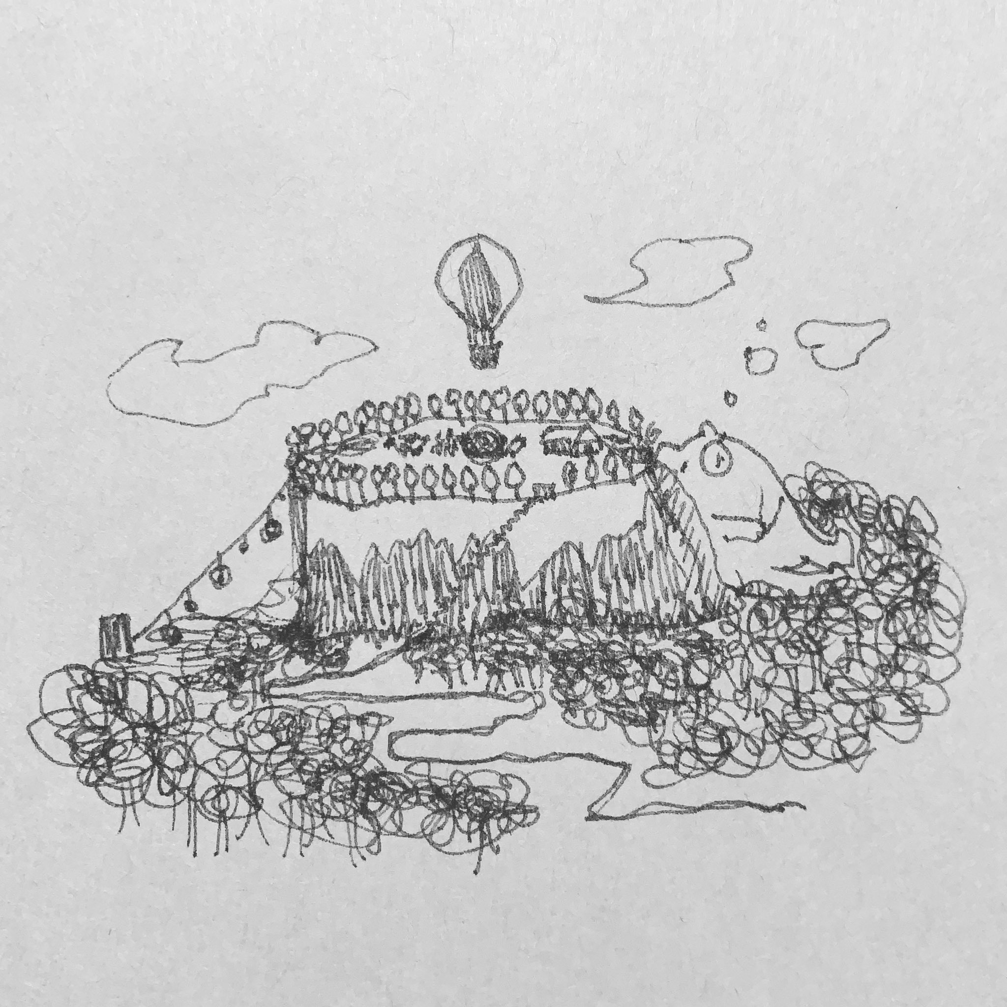 福螺子 ふくねじ らくがきイラスト描 おおきな おおきな くまの よりみち お昼寝 平日の午後 里 まどろ絵 福螺子 らくがき 絵 イラスト 線画 手描き アナログ 作品 ペン画 クラフト紙 ゆるい Staedtlerpigmen T Co Fygbiyazfp