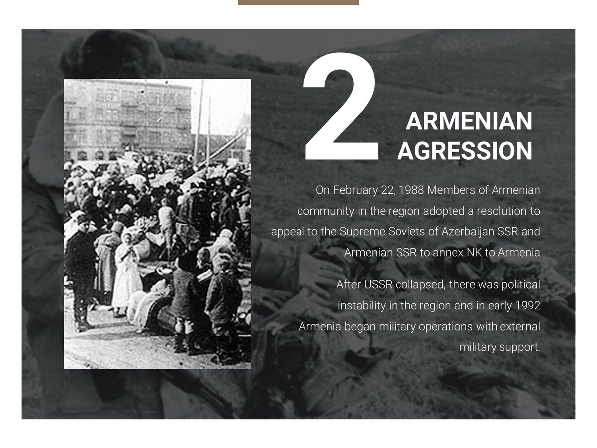 2. Armenian aggression was fuelled by external military support (read Russia)