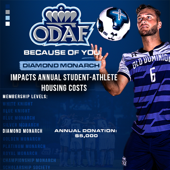 OldDominionAF's tweet photo. When someone joins #ODAF at the Diamond Monarch giving level, the donation helps provide housing for @ODUSports student-athletes🦁
______________
#SustainTheReign | #BecauseOfYou
@ODUMensSoccer https://t.co/O4nKtXr6JQ