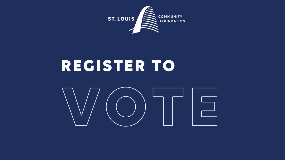 StLouisGives's tweet photo. Missouri, tomorrow is the last day to register to vote for the upcoming election on November 3. Register to vote, check your voter registration and find your polling place here: https://t.co/MoTseX76IG https://t.co/lhXkuIJyNk