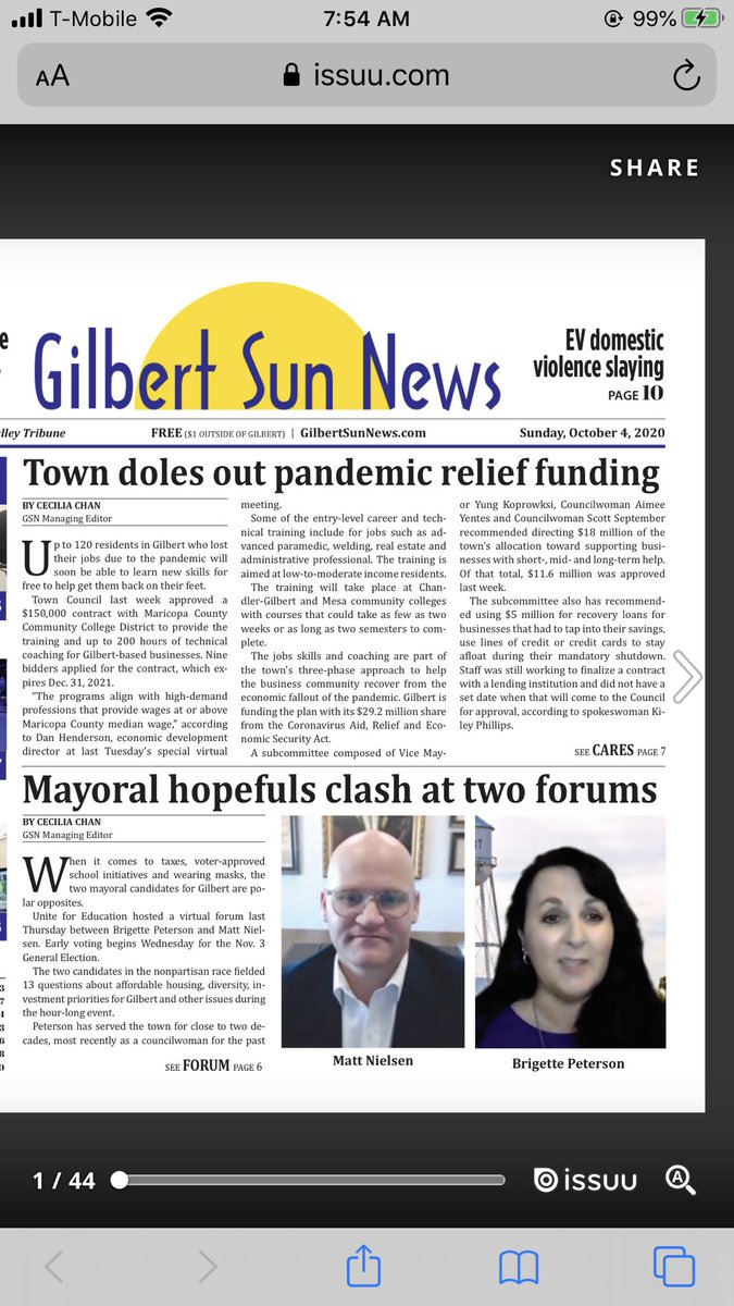 uniteforedaz's tweet photo. Gilbert Sun News - 10.04.2020 https://t.co/92RcWAQPgf via @issuu https://t.co/bXxQOPBg1q