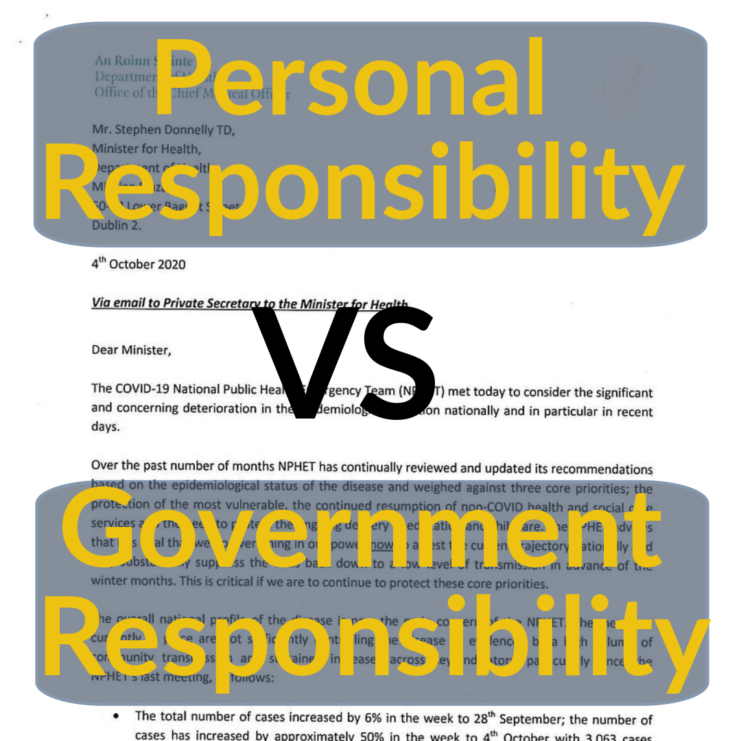 Many (not all) including businesses took "personal responsibility" in the March lockdown which gave the government 6 months YES 6 MONTHS to be prepared for a plan that they themselves put together.