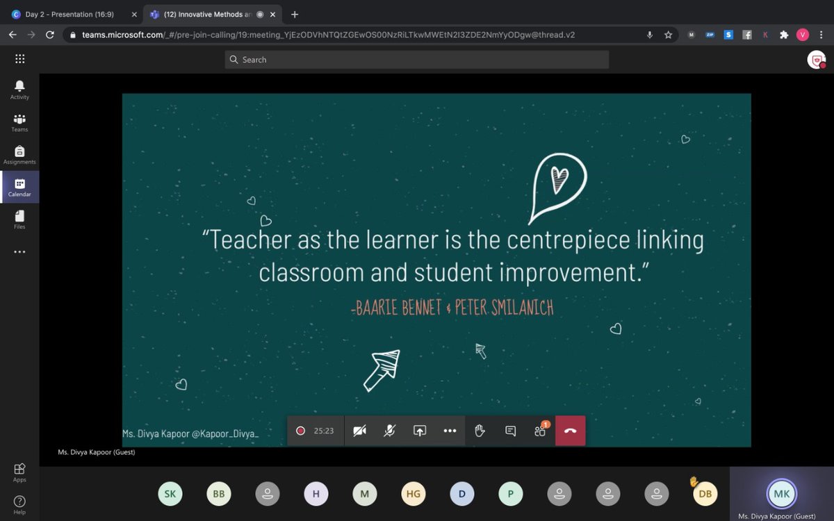 TeacherrTweets's tweet photo. Today we experienced 2 brilliant hours of learning as super educator @Kapoor_Divya_  shared her knowledge on 'Innovative and Meaningful Techniques' for #digitalTeaching. In addition to amazing techniques , tools like @Buncee ,  @CoggleIt were covered in depth.
What a day! https://t.co/BypmrxHd1q