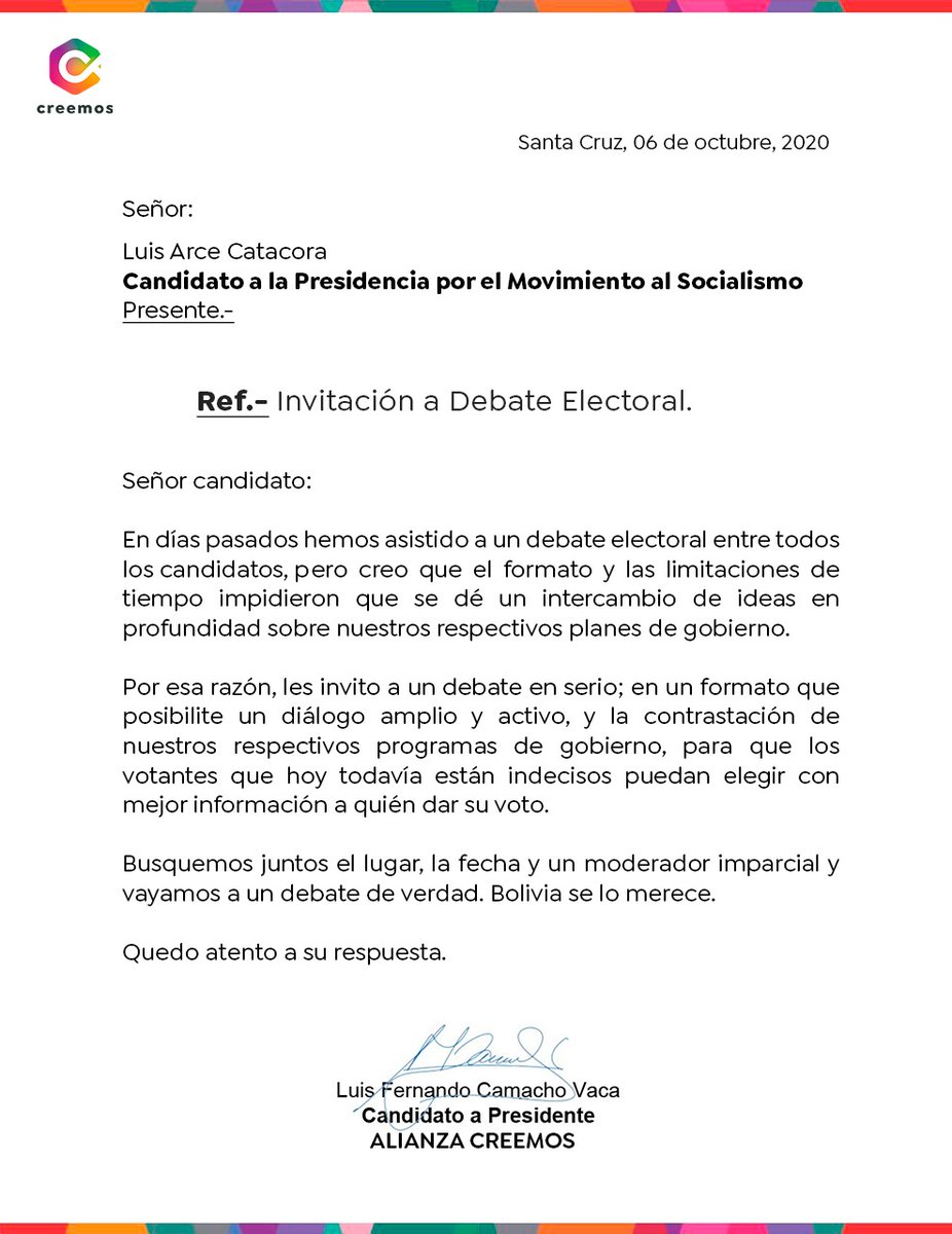 Luis Fernando Camacho tweet media