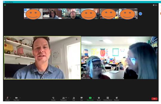 StampedeLibrary's tweet image. The SSE Library, KN &amp;amp; 1st grade students LOVED visiting with illustrator/author Scott Magoon!  Thanks for sharing how you create &amp;amp; design your digital illustrations @smagoon.  Thanks @techwithtodd for co-hosting!  @meganblick @StanleyStampede